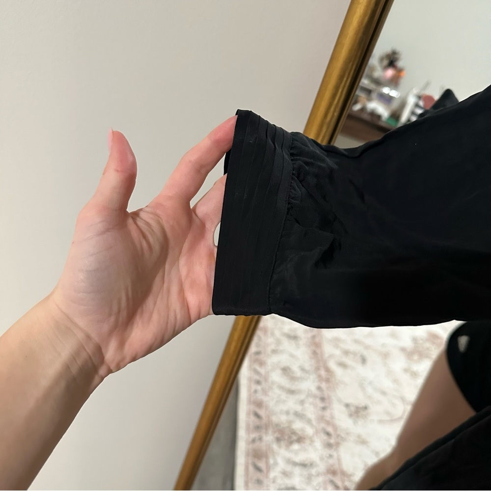 Club Monaco Black Ruffle-Front Dress - Picture 4 of 6